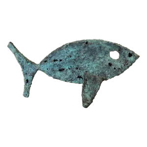 Early 21st Century Bronze Artist Made Brutalist Style Fish Sculpture