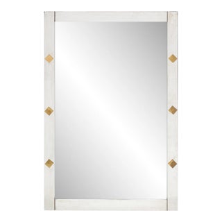 French Modernist Chrome Mirror For Sale