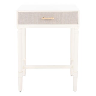 Estella 1 Drawer Accent Table in White For Sale