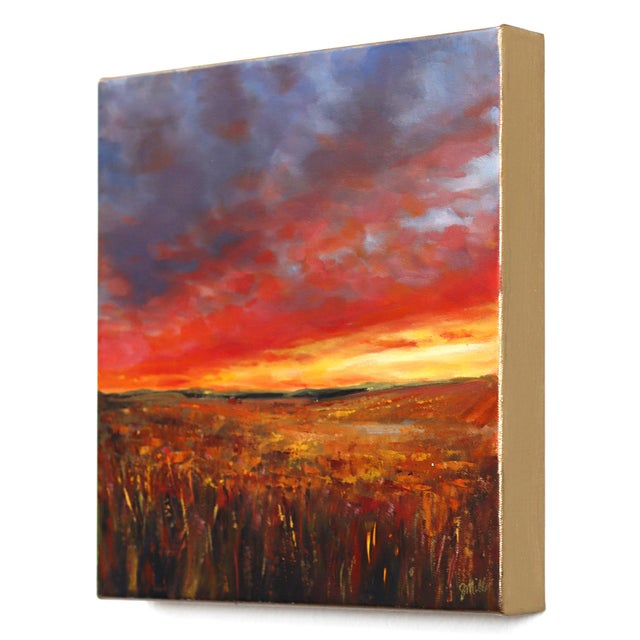 Contemporary Near and Far II - Original Contemporary Abstract Landscape Acrylic and Graphite Painting on Canvas by Jodi Miller For Sale - Image 3 of 9