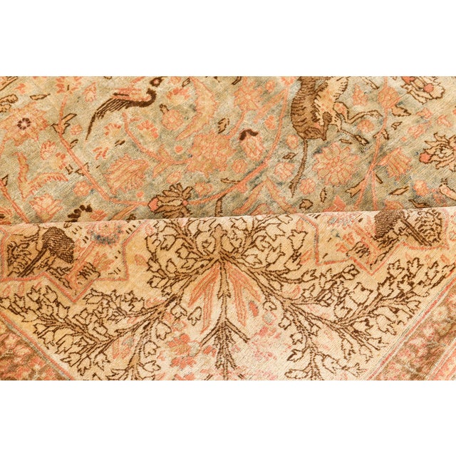 Persian Authentic Persian Tabriz Handmade Wool Rug For Sale - Image 3 of 9