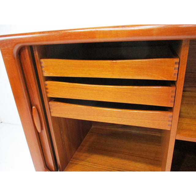 Wood Mid Century Teak Tambor Door Credenza by Dyrlund Denmark (A) For Sale - Image 7 of 15