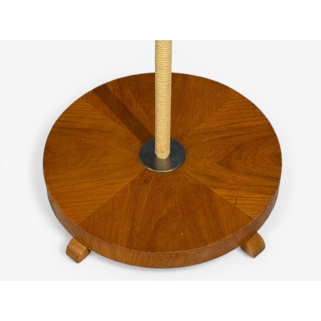 Swedish Modern, Organic Floor Lamp, Cord, Wood, Sweden, 1940s For Sale - Image 12 of 14