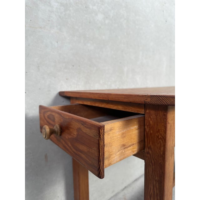 Wood Vintage Table in Pitch Pine For Sale - Image 7 of 10