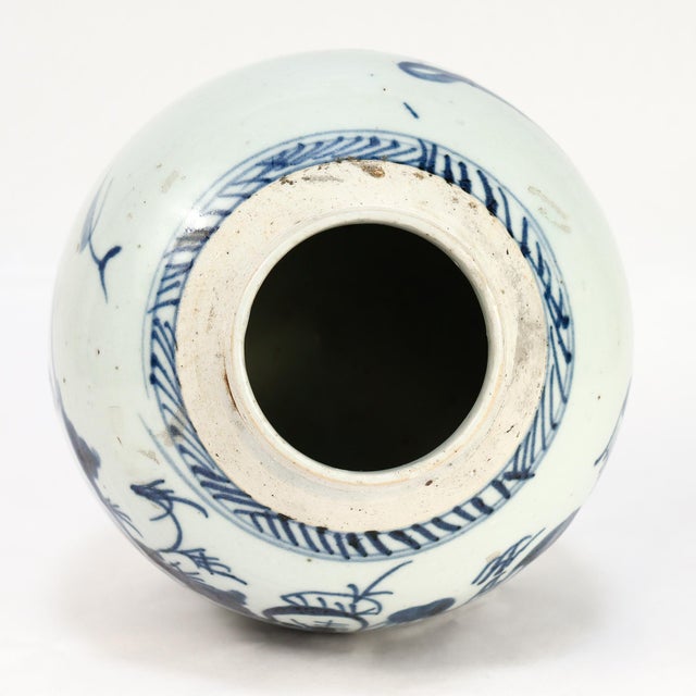 Ceramic Antique Chinese Export Porcelain Ginger Jar For Sale - Image 7 of 12