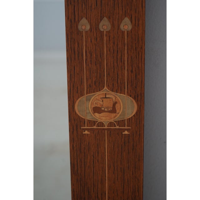Mission Stickley Harvey Ellis Mission Oak Inlaid Mirror For Sale - Image 3 of 10