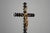 Black Antique French Wood and Brass Crucifix, 1800s For Sale - Image 8 of 14