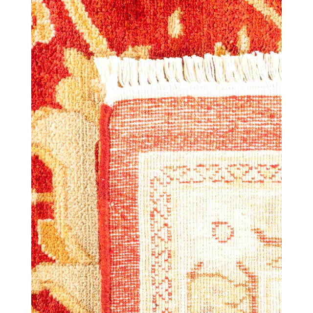 2000 - 2009 Eclectic, One-of-a-Kind Hand-Knotted Area Rug - Red, 8' 3" x 10' 3" For Sale - Image 5 of 8