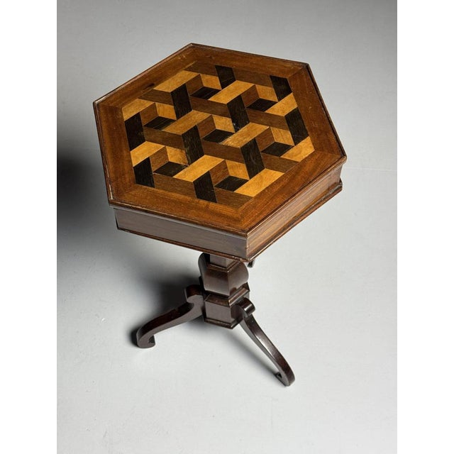 Marquetry Side Table, 1900s For Sale - Image 5 of 18