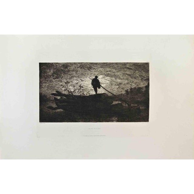 Au Fil de l'Eau is an artwork realized by Aufray in the 1870s. Etching. Good conditions. Realized for the "Société des...