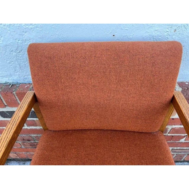 Mid 20th Century Mid Century Wood Frame Occasional Armchair For Sale - Image 9 of 10