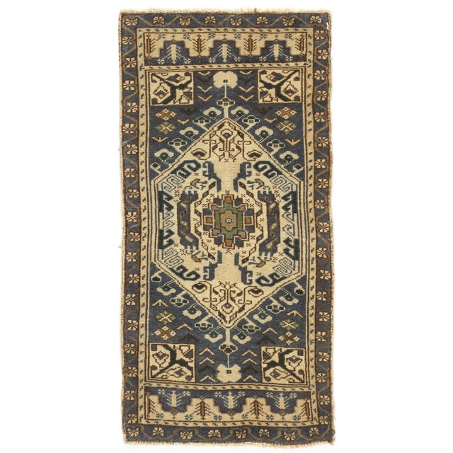 1950s 1950s Vintage Turkish Yastik Area Rug, 1'8 X 3'5 For Sale - Image 5 of 5