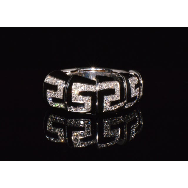Vintage Roberto Coin Cobra 0.40ct Diamond Articulating Ring in Solid 18k White Gold, Size 8 For Sale - Image 14 of 17