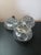 Transparent Gorgeous Trio of Potpourri Squat Vases With Filigree Pewter Lids. For Sale - Image 8 of 8