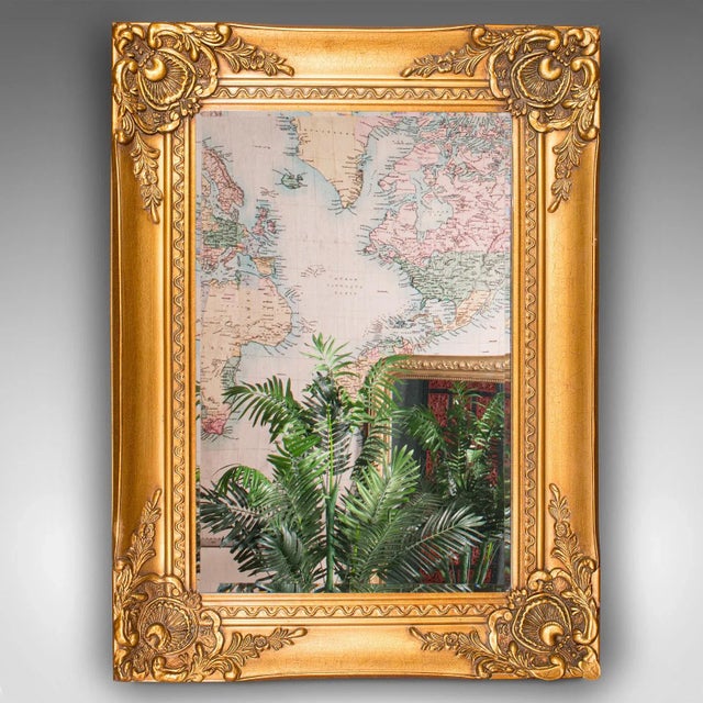 1970s Large Vintage Giltwood Decorative Mirror For Sale - Image 9 of 10