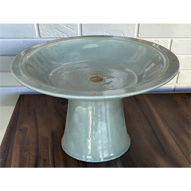 Mid-Century Modern 1980s Large Gary McCloy Modernist Art Pottery Tazza or Compote For Sale - Image 3 of 8