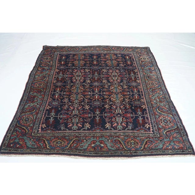 Antique Bidjar Rug 4'4'' x 6'4'' For Sale - Image 10 of 11