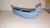 Blue gondola ceramic planter, no maker's mark. One interior compartment. No damage. Dimensions: 4 1/2 X 12 X 2 5/8.