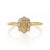 Not Yet Made - Made To Order Vintage-Inspired Natural Yellow Diamond Cluster Engagement Ring 14k Gold Size 7 For Sale - Image 5 of 17