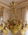 1970 French Artisan Louis XVI Gold Bronze Chandelier For Sale - Image 9 of 18