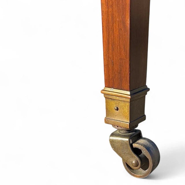 Brown Mid-20th Century Louis XVI Style Dining Table With Sunburst Top by Baker Furniture Co. For Sale - Image 8 of 10