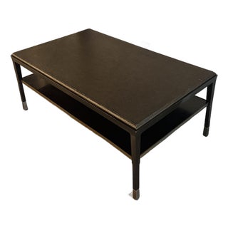 Baker Furniture Designer Coffee Table – Bill Sofield Rill Collection Raku Top For Sale