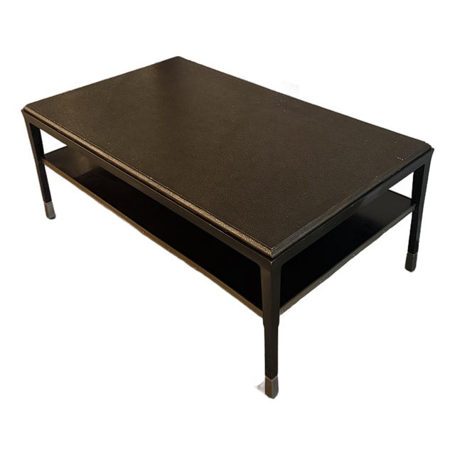 Baker Furniture Designer Coffee Table – Bill Sofield Rill Collection Raku Top For Sale