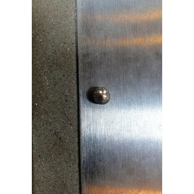 1970s Vintage Italian Mid Century Photo Frame in Steel and Concrete For Sale - Image 9 of 12