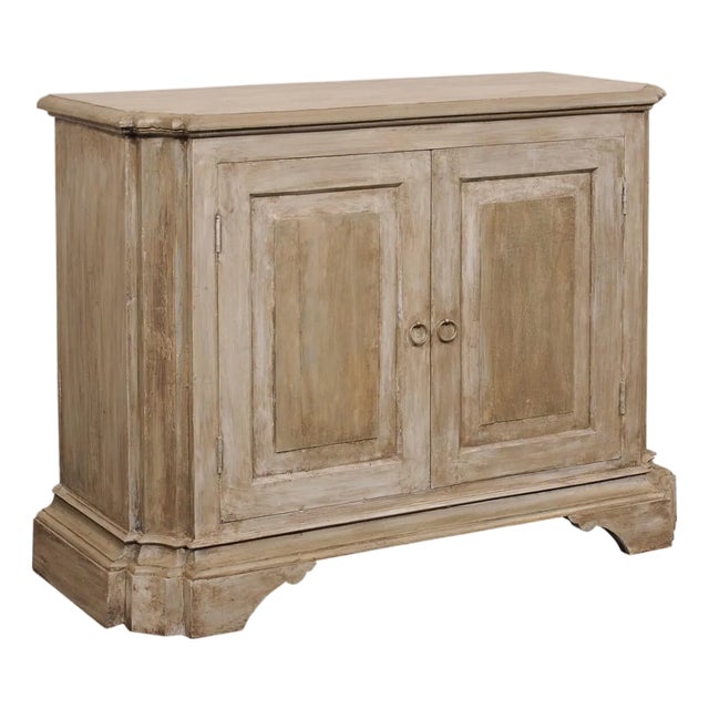 Vintage Italian Style Painted Reclaimed Wood Buffet Cabinet For Sale