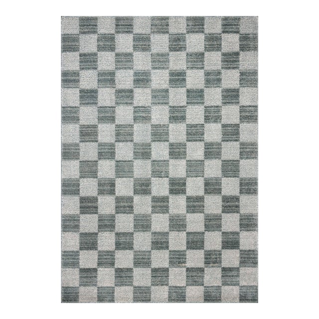 Chris Loves Julia x Loloi Calvin Blue / Ivory 2'-3" x 3'-10" Accent Rug For Sale