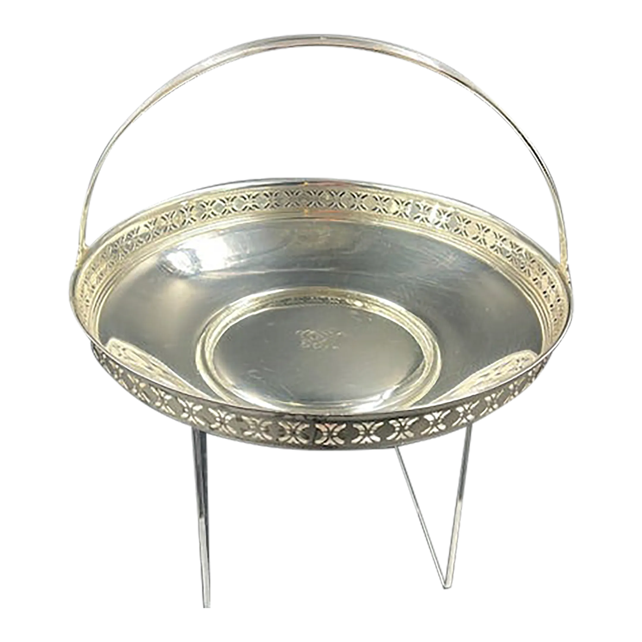 Tiffany & Co. Mid 20th Century Sterling Silver Brides Basket With