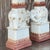 Vintage Boho Glazed Terra Cotta Elephant Obelisks - a Pair For Sale - Image 10 of 14