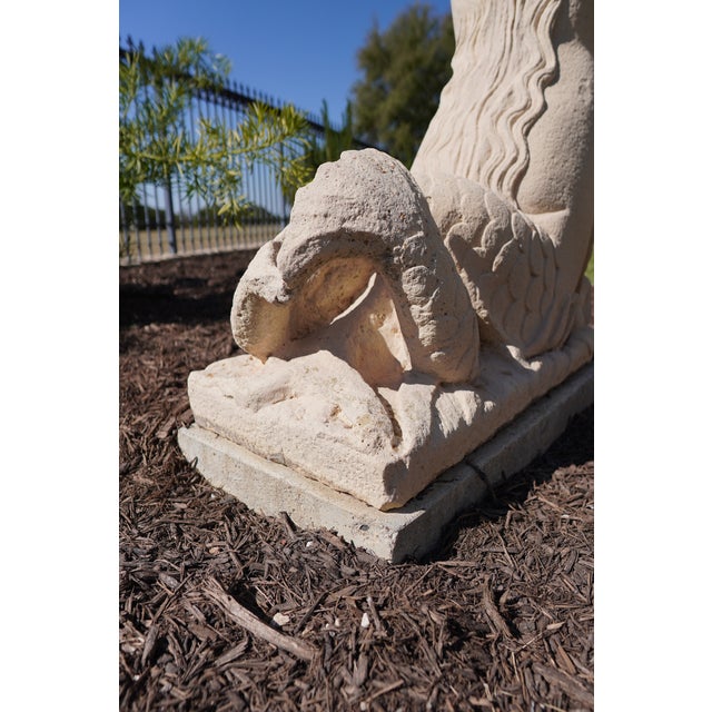 1990s Large White Garden Statue For Sale - Image 12 of 13