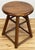 Vintage Round Swivel Top Wooden Stool For Sale - Image 4 of 10