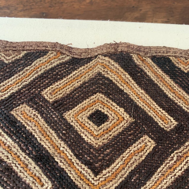 Mid 20th Century Mounted African Kuba Cloth Textile Panel For Sale In New York - Image 6 of 8