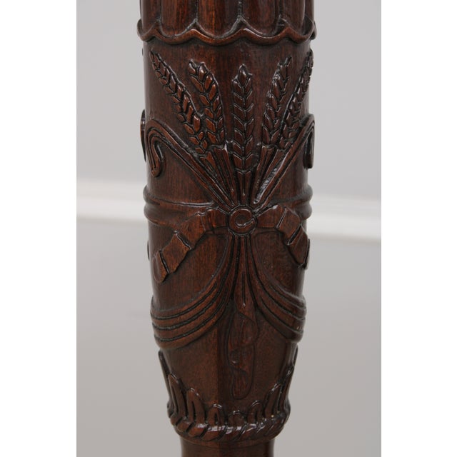 Councill Craftsmen Queen Size Mahogany Rice Carved Poster Bed For Sale - Image 13 of 18
