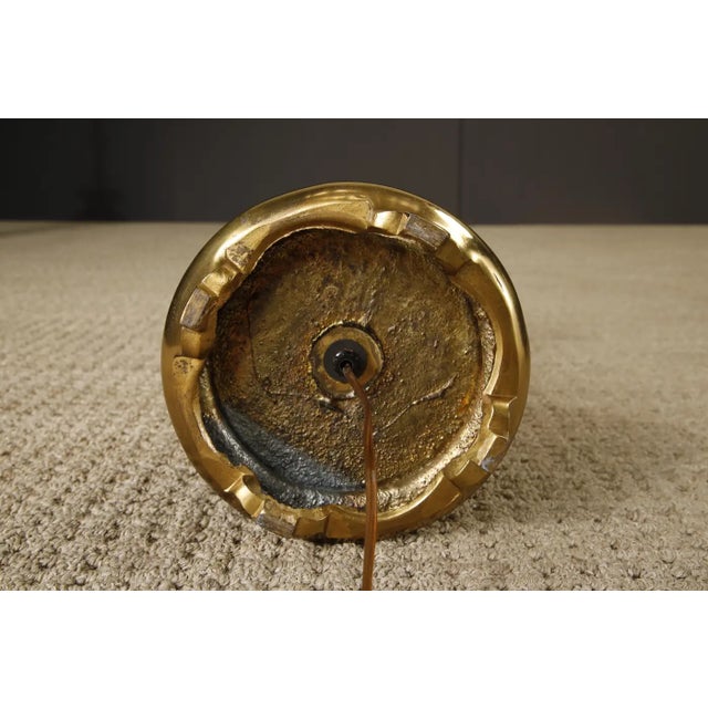 1950s Italian Mercury Glass Table Lamps With Gilt Brass Bases, Murano - a Pair For Sale - Image 15 of 15