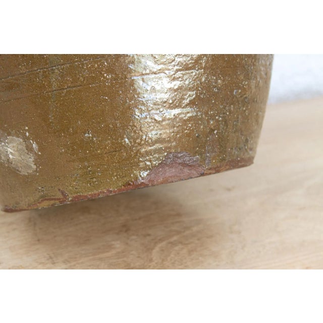 Ceramic Antique Asian Stoneware Pot With Rattan Harness For Sale - Image 7 of 10