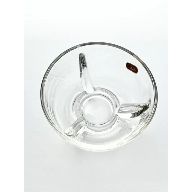 Fostoria Glass Company 1950s Fostoria “Mademoiselle” 3 Seafood Meat Ice Dishes & Short Glass Inserts For Sale - Image 4 of 9