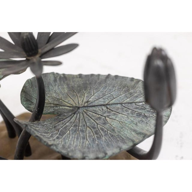 Water Lily Coffee Table in Bronze, 1970s For Sale - Image 6 of 8