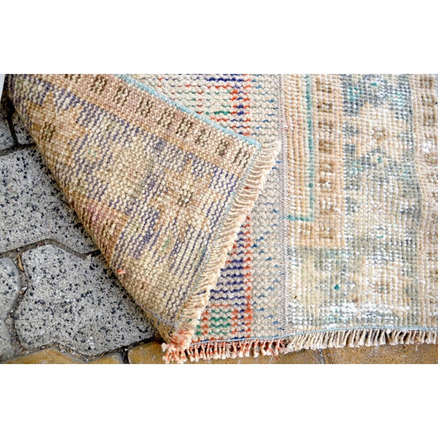 Vintage Bohemian Oushak Runner For Sale - Image 4 of 11