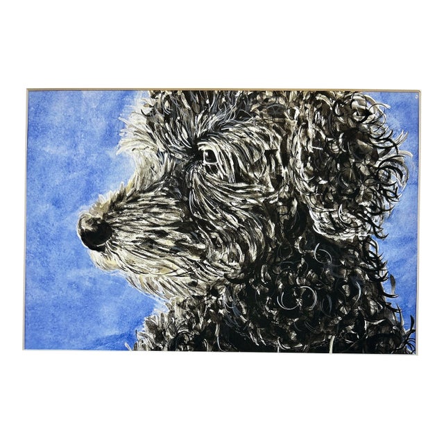 Giclee Fine Art Print Watercolor Painting of “Pixie Poodle” For Sale