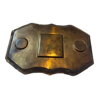 Victorian Anglo-Indian Hand-Chased Brass Tray, Kashmiri Floral c.1900 For Sale