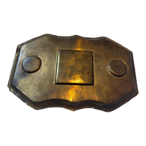 Victorian Anglo-Indian Hand-Chased Brass Tray, Kashmiri Floral c.1900
