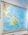 Mid-Century Modern Mid-Century Dutch Topographical Wall Map of Australia and Oceania on Linen For Sale - Image 3 of 13