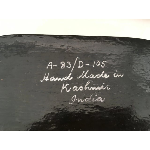 Gold Handmade Paper Mâché Trinket Box From Kashmir For Sale - Image 8 of 9