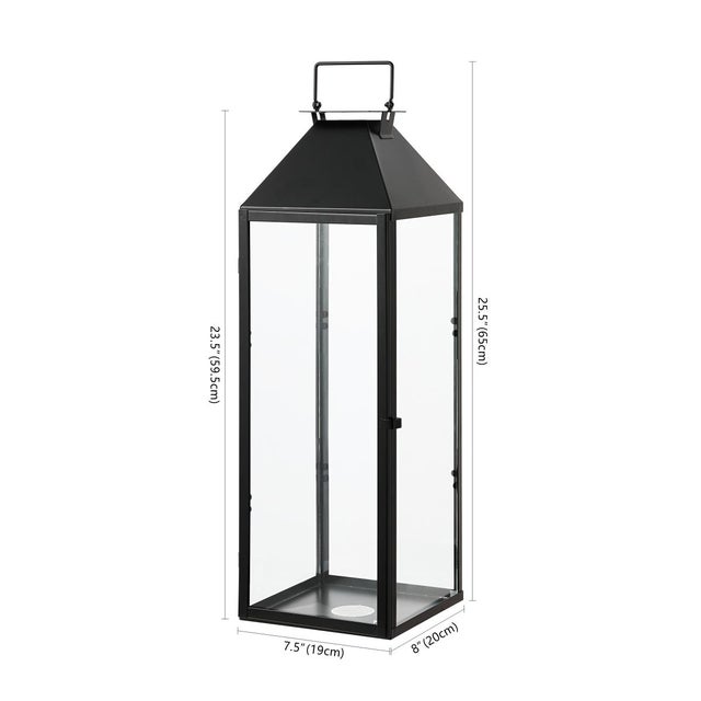 Traditional Ruane 25.5", Black Outdoor Lantern For Sale - Image 3 of 5