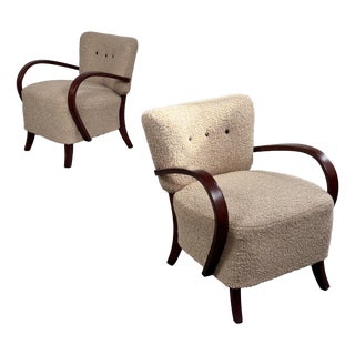 Art Deco H-237 Chairs by Jindřich Halabala for Up Závody, 1930s, Set of 2 For Sale