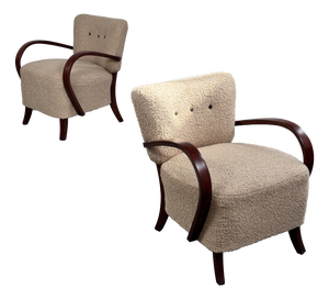 Art Deco H-237 Chairs by Jindřich Halabala for Up Závody, 1930s, Set of 2