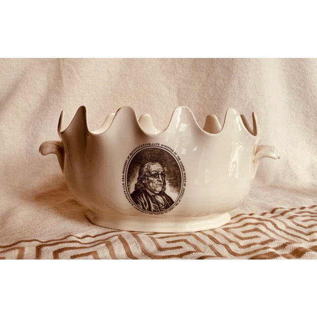 Wedgwood Porcelain Monteith Bowl - Benjamin Franklin - Bailey Banks & Biddle For Sale - Image 9 of 12